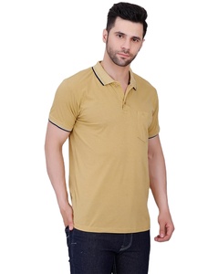 T-shirt de golf bleu personnalisé pour homme – Maillot ajusté de haute qualité avec logo imprimé numériquement, respirant, à manches courtes, couleur unie - Product Image 6