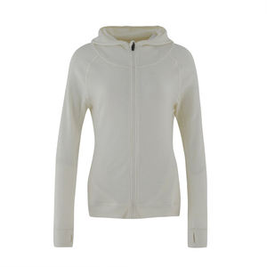 Sudadera con Capucha para Mujer, Frente de Felpa, Bloques de Color Blanco y Negro, Manga Larga, Informal, Tejida, de Poliéster, para Invierno - Product Image 5