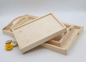 Wooden <b>Tray</b> with Handles Unfinished Serving <b>Tray</b> Rustic Farmhouse Decor Decoupage Blank Housewarming Gift <b>Breakfast</b> in Bed <b>Tray</b> - Product Image 6
