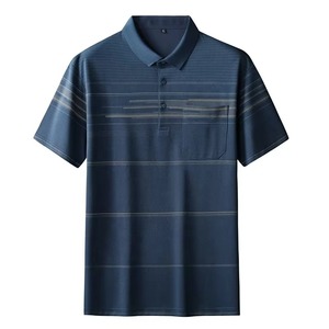 Chemises décontractées pour hommes sur mesure, grandes tailles, respirantes, tricotées, écologiques, séchage rapide, infroissables, avec entoilage thermocollant - Product Image 6