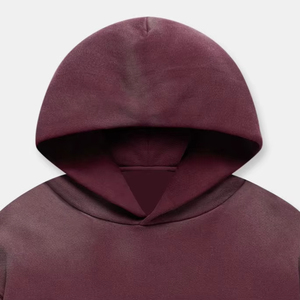 Sweat à capuche zippé décontracté vintage délavé à l'acide en coton épais streetwear thermique oversize pour homme hiver 2026 - Product Image 5
