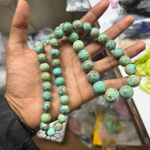 Hermosas Cuentas de Turquesa de Rajastán de 10x14 mm, Piedras Preciosas Naturales Azules Lisas para Hacer Collares, Joyería Artesanal, 8 Pulgadas - Product Image 2