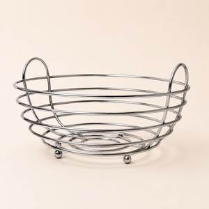 Panier à fruits en fil d'acier inoxydable, design minimaliste, finition polie, compatible lave-vaisselle, pour la cuisine à domicile - Product Image 1