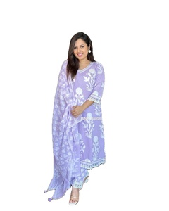 2024 Shree Indian Exports Custom Made Hand Block Printed Silk Cotton Saree + Blouse Women's Co-ord Set <b>Wedding</b> Party Hand Drawn - Product Image 1