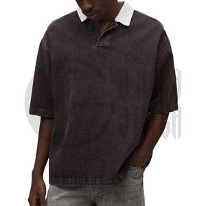 Camisa de Hombre Tallas Grandes Oversize de Poliéster Oxford de Color Liso, Manga Larga, Casual, Transpirable, Estilo Tejido Lavado, Streetwear - Product Image 1