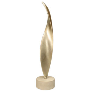 Escultura Decorativa Moderna Minimalista Abstracta de Estilo Nórdico, Objeto de Metal Fundido en Aluminio Crudo con Acabado en Color Dorado para Decoración del Hogar - Product Image 1