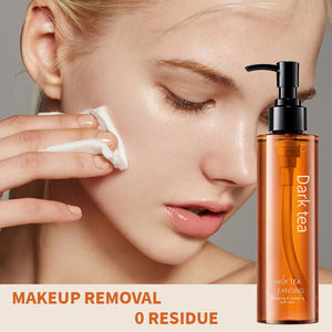 Aceite de eliminación de maquillaje ligero de té negro orgánico de etiqueta privada, limpieza refrescante suave, aceite de limpieza de maquillaje de labios y ojos - Product Image 4