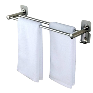 Support à serviettes moderne en métal avec base en marbre, forme ronde, pour rangement de salle de bain, support simple, design durable - Product Image 2