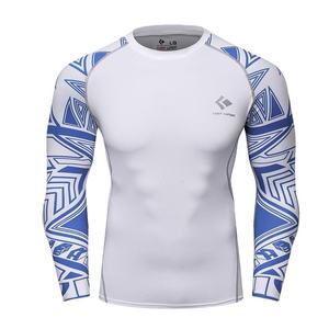 <b>Men</b> Rash Guard Long Sleeve UV Protection Swim <b>Shirt</b> Quick Dry Surf Beach Athletic <b>Compression</b> Wear - Product Image 5
