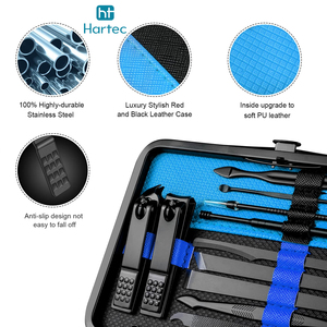 Wholesale Best Product Professional Stainless Steel Manicure and Pedicure Set Custom Engraved Logo Pedicure Razor Foot Care Kit - Product Image 3