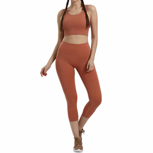 Conjuntos de Yoga Personalizados para Mujer, Tallas Grandes, 2 Piezas, a Cuadros, Transpirables, Elásticos en 4 Direcciones, de Secado Rápido, Spandex/Nailon, Ropa Deportiva para Gimnasio - Product Image 1