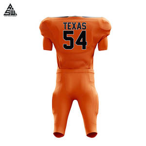 优质美式橄榄球男式制服套装，透气性极佳，100% 涤纶球衣和裤子，大码，适合比赛日表现，适合比赛日表现良好的运动员 - Product Image 2