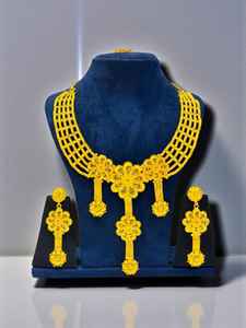 AWAIS HOUSE - Juego de Joyería Vintage Personalizado de Latón Chapado en Oro con Diamantes Infinitos, Estilo Hip Hop, para Bodas y Fiestas, Collar y Pulsera para Mujer - Product Image 2