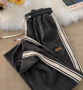 Pantalon décontracté en velours côtelé de haute qualité, coupe droite, pour homme et femme, design original, tissu en toile, écologique, automne - Product Image 4
