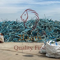 PVC recyclé provenant de tuyaux bleus