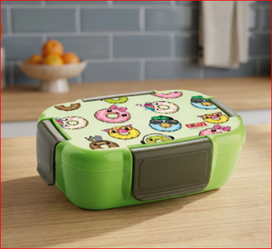 Boîte à lunch APOLLO 3D, imprimé dessin animé mignon, plastique, rectangulaire, compartiment unique, portable, sans BPA, anti-fuite, pour enfants - Product Image 4