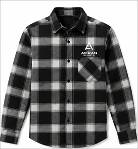 Mens Plaid Flannel Shirt Long Sleeve Mandarin Collar Button Up Pocket Casual Shirt Spring Wear - Product Image 5