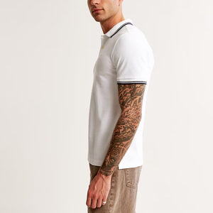 Comfortable Men's for <b>Shirt</b> Canvas Short Sleeve Casual Fashion Rib Collar Soft Breathable Premium Clothing Bamboo Fiber 180g - Product Image 3