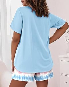 Ensemble de pyjama en satin de soie de luxe pour femmes RTS, taille élastique, manches courtes, uni, pour l'automne/l'hiver/l'été - Product Image 3