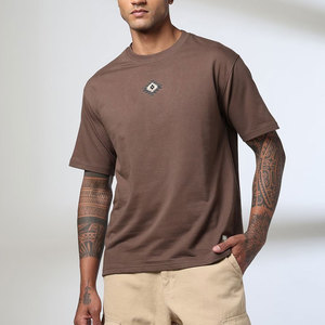 T-shirts surdimensionnés pour hommes en coton éponge 100% de haute qualité, personnalisables avec logo, écologiques, anti-plis, 300g, prix abordable, vente en gros - Product Image 1