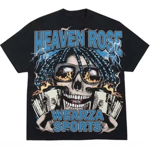 Camiseta Oversize de Algodón 100% con Gráfico Gótico Oscuro de Demonio para Hombre, Estilo Urbano Pesado, Estampado Serigrafiado, Venta al por Mayor OEM B2B - Product Image 3