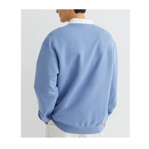 Suéter Ligero de Cuello Redondo para Hombre, Color Azul Claro, Corte Regular, Tejido de Punto, Estilo Casual para Otoño, Manga Larga - Product Image 2