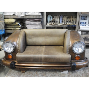 Reproduction Ambassador Car Sofa Leather Upholstery Metal Frame Vintage Style Furniture Bulk Supply Custom Orders - Product Image 3