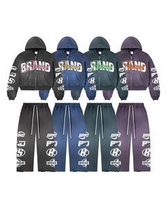 Pantalones Deportivos Unisex Negros de Algodón, Largos hasta el Tobillo, con Cordón Ajustable, Corte Holgado Informal, Estampado de Letras, Bolsillos Laterales, para Otoño - Product Image 1