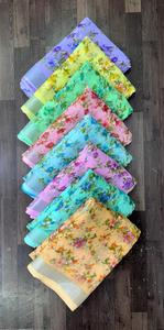 In Stock Items Quick Dry Lightweight Linen <b>Fabric</b> Florals Woven Material For Girls Women Apparel Dress <b>Sari</b> Boutique Clothing - Product Image 5