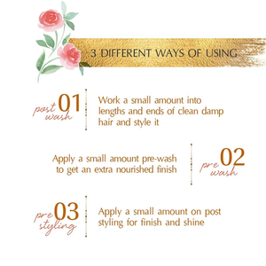 Professional Hair Serum Dry Frizzy Hair <b>Rose</b> Finishing Oil Soft Smoothness Shine Booster <b>Light</b> Weight Leave In Treatment 100ml - Product Image 4