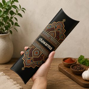Custom Logo Printed Biodegradable Eco-Friendly Foldable Grill Wrap Takeout Tarna Shawarma Compartment <b>Box</b> Kebab Pillow <b>Box</b> Paper - Product Image 2