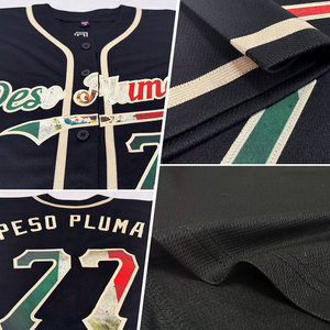 Custom 100% Polyester Baseball Shirts Button Down Custom Striped Baseball Jersey Breathable <b>Athletic</b> Team Uniform Sublimated - Product Image 3