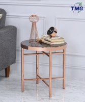 Table basse ronde multifonctionnelle moderne de luxe TMG-K26, table console minimaliste en verre trempé, meubles de salon