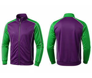 Chaqueta de poliéster con cremallera completa para sublimación, ropa deportiva para correr y fitness, cálida, transpirable y de secado rápido |   Tallas Hombre Mujer Juvenil - Product Image 3
