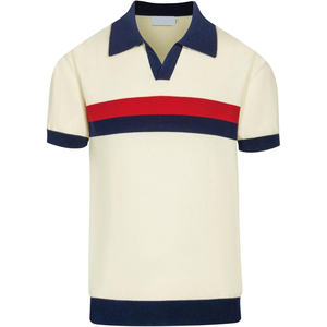 Vente en gros de hauts d'été respirants sur mesure de haute qualité, grande taille, pour hommes, chemises en tricot OEM/ODM, brodées en coton et bambou - Product Image 2