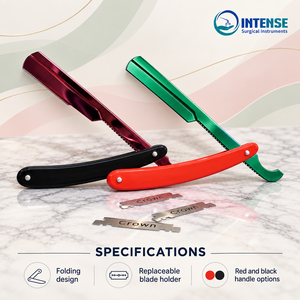 Juego de Navajas de Barbero Profesionales OEM, Navaja Recta de Acero Inoxidable para Barbería - Product Image 5