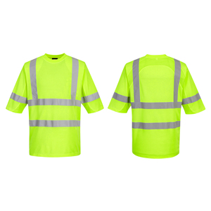 Camiseta de alta visibilidad con cinta reflectante, camiseta de trabajo, camisetas de seguridad para trabajadores de la construcción. - Product Image 6