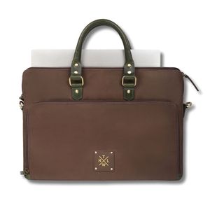 Genuine Leather Brown Large Capacity Laptop <b>Bag</b> Briefcase Crossbody <b>Computer</b> Handheld Business Travel <b>Bag</b> - Product Image 1