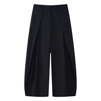 Pantalon Femme Tendance Taille Haute Confortable Coupe Droite Printemps Devant Plat Essentiel Quotidien Fabricant de Vêtements Sans Taxes