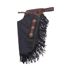 Chaps de cowboy western en cuir véritable de qualité supérieure, couleur personnalisée, avec franges, pour la protection équestre, équipement de ranch, faits à la main ROYAL - Product Image 3