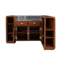 Aviator L forme Bar comptoir armoire de rangement en acier meubles Bar stockage 2 portes et tiroirs salle à manger meubles bar meubles 2024