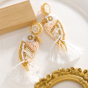Classic Bohemian Elegant Handmade Rice Bead Bird Shape Women's Parrot Tassel Summer Vacation <b>Memorial</b> <b>Gift</b> BY MULTI CRAFT - Product Image 1