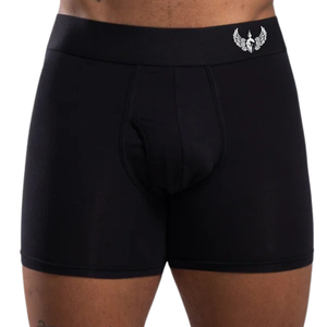 Ensemble de caleçons boxeurs noirs pour hommes, respirants, extensibles, compressifs, anti-humidité, athlétiques, confortables au quotidien - Product Image 1