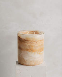 Portavelas de Piedra Ónix Natural Hecho a Mano, Portavelas Decorativo de Cristal, Decoración de Lujo para el Hogar, Regalo - Product Image 3