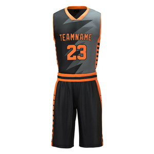 Ensemble complet de tenue de basketball réversible par sublimation intégrale pour hommes, comprenant maillot et short, couleurs d'équipe personnalisées, pour adultes - Product Image 3