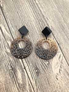 Pendientes de Cuerno Ecológicos Hechos a Mano, Joyería Moderna con Forma Natural para Mujeres y Niñas, para Bodas - Product Image 3