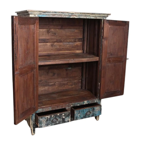 Armoires européennes en bois sculptées à la main, grandes, naturelles, personnalisées, pour la décoration des chambres d'hôtel et de la maison, style antique et design. - Product Image 6