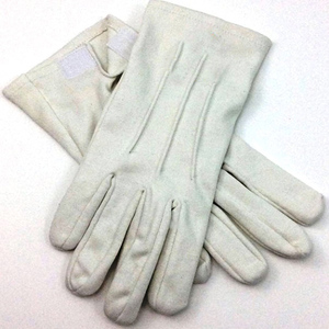 High Quality Masonic White Full Finger Gloves Solid Color Fabric Material Classical Style Sew-On Application 2026 - Product Image 5