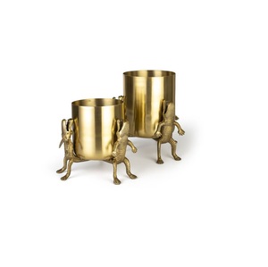 Lot de 4 pots de fleurs métalliques personnalisés pour banquets de jardin, décoration d'hôtel, prix de gros, ensemble floral pour banquets de mariage - Product Image 6