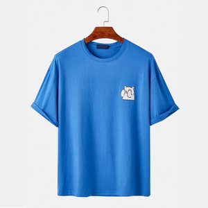 เสื้อยืดออกกำลังกายผู้ชายผ้าฝ้ายแท้ 100% ทรงปกติ สวมใส่สบาย ระบายอากาศได้ดี แห้งเร็ว เป็นมิตรกับสิ่งแวดล้อม รุ่นใหม่ประจำฤดูร้อน - Product Image 1